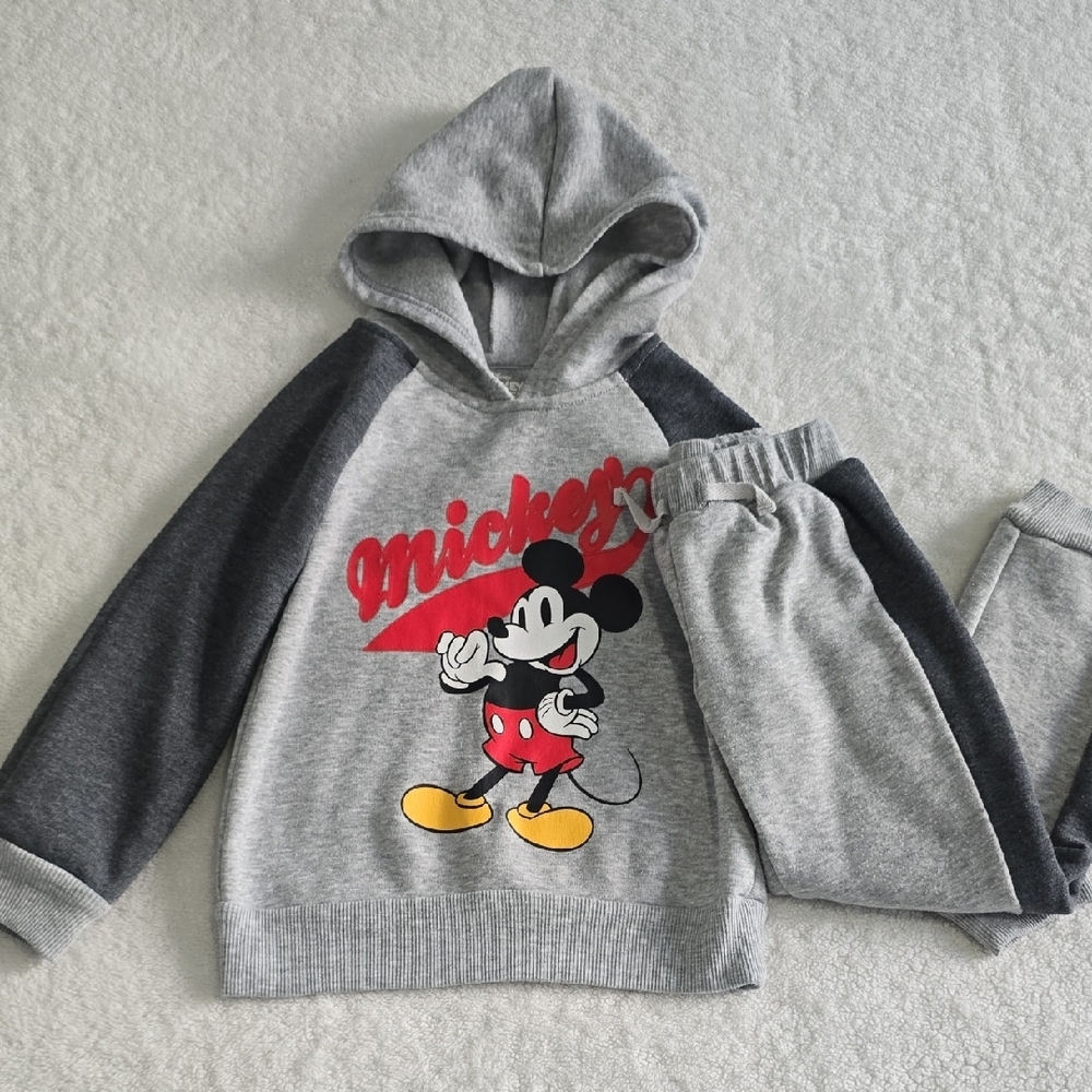 Disney Mickey Mouse Heather Gray Hoodie - Picture 2 of 11